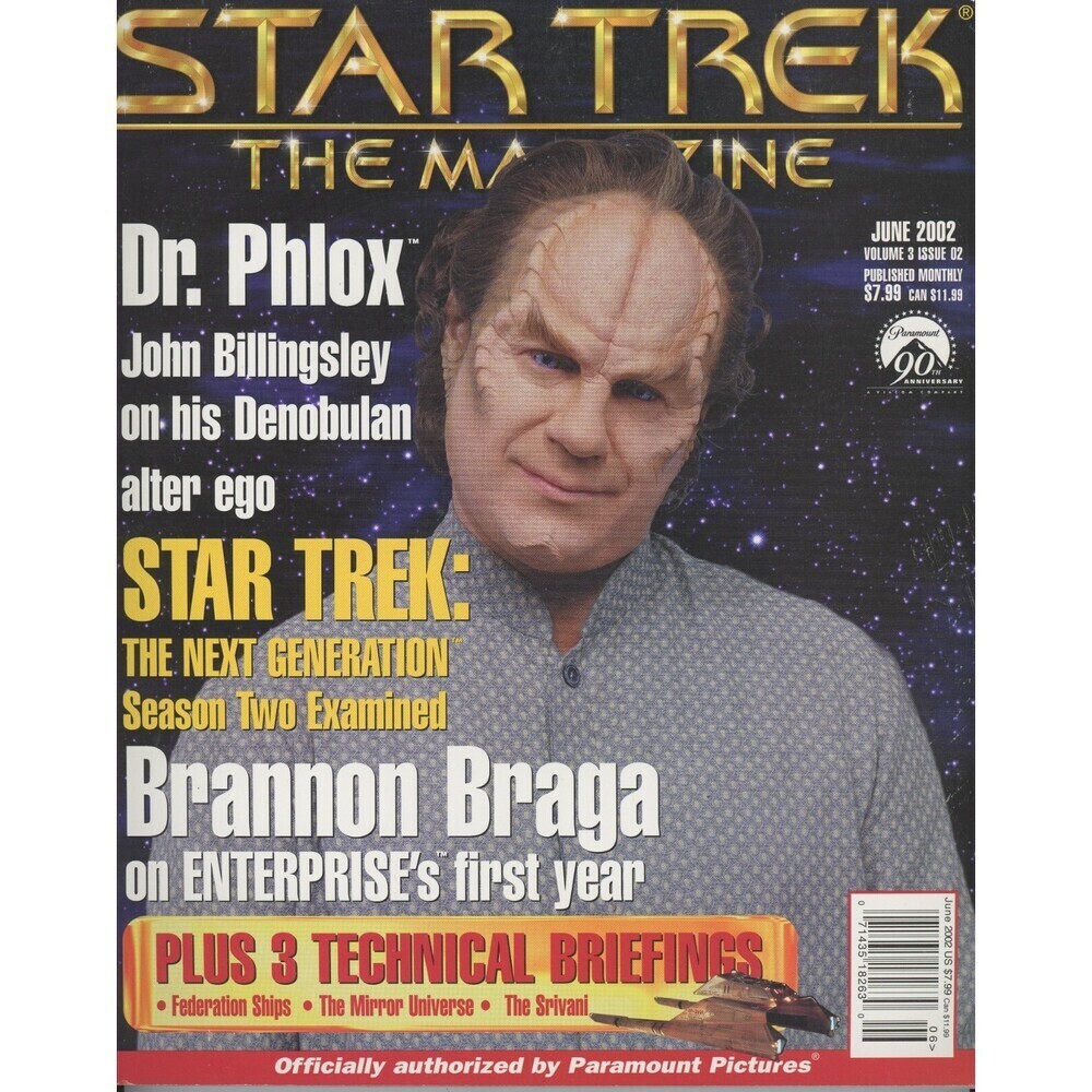 Star Trek The Magazine 2002 June Dr. Phlox Brannon Braga Next Generation  C-9